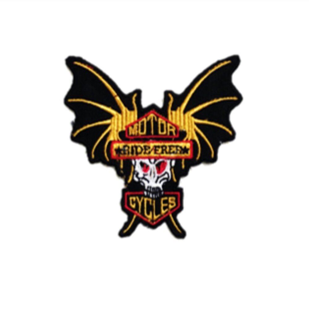 Hot Leathers Unisex Ride Free, Skull & Dragon Wings 3.5" Embroidered Patch 💸